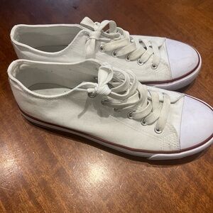 Classic White Canvas Sneakers